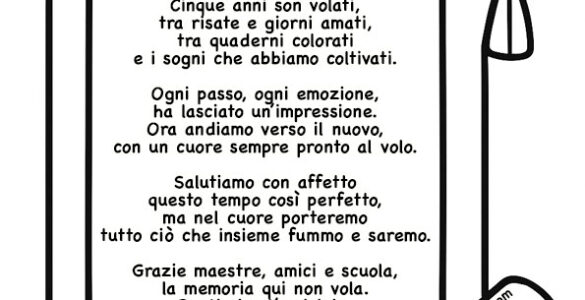 saluto fine quinta elementare