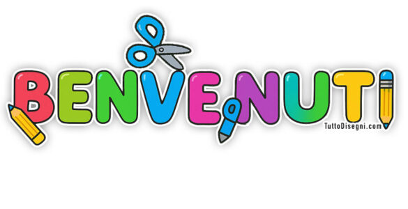 benvenuti scritta colorata 1