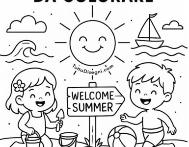 disegni estate da colorare