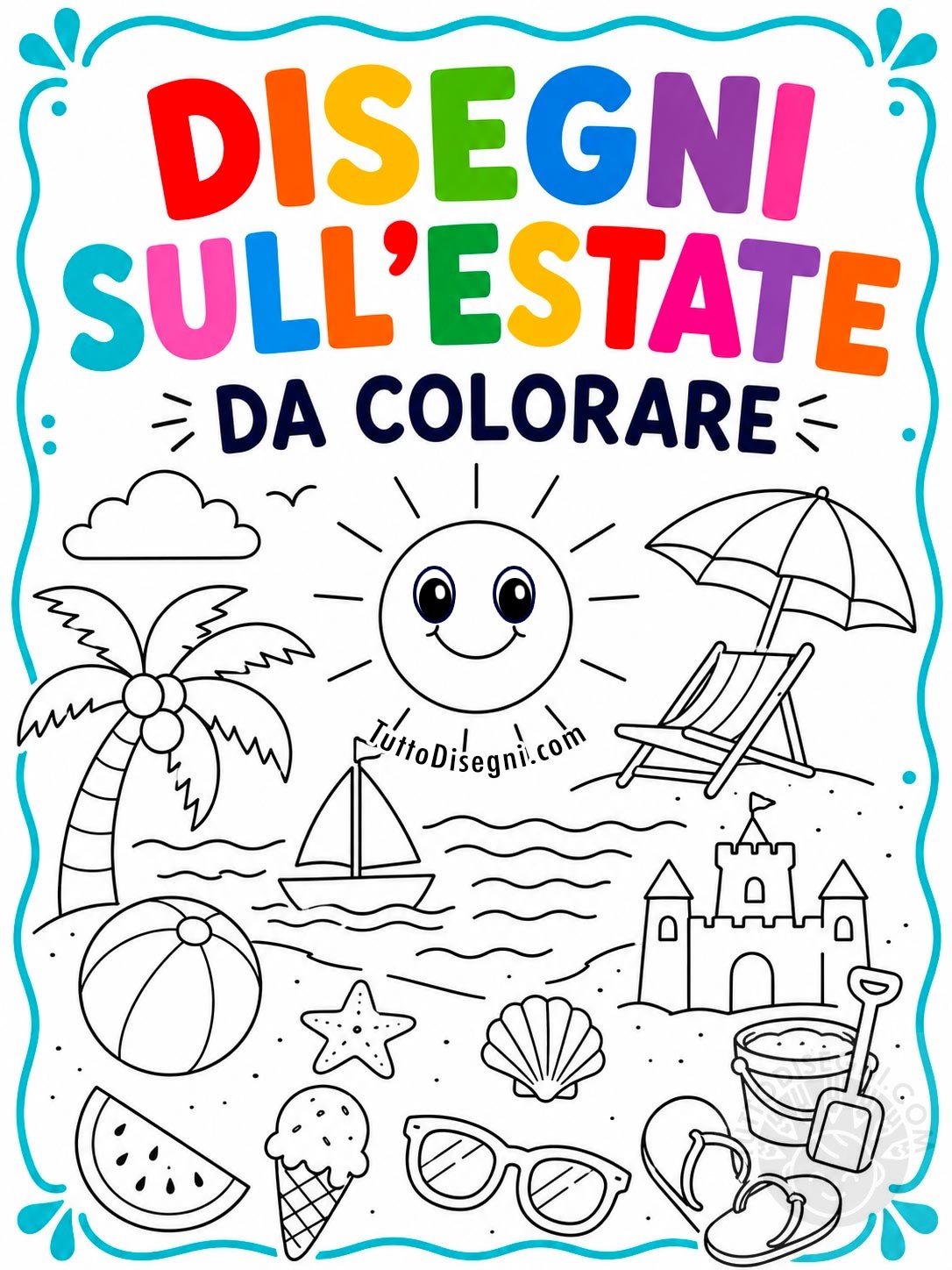 disegni sull estate da colorare