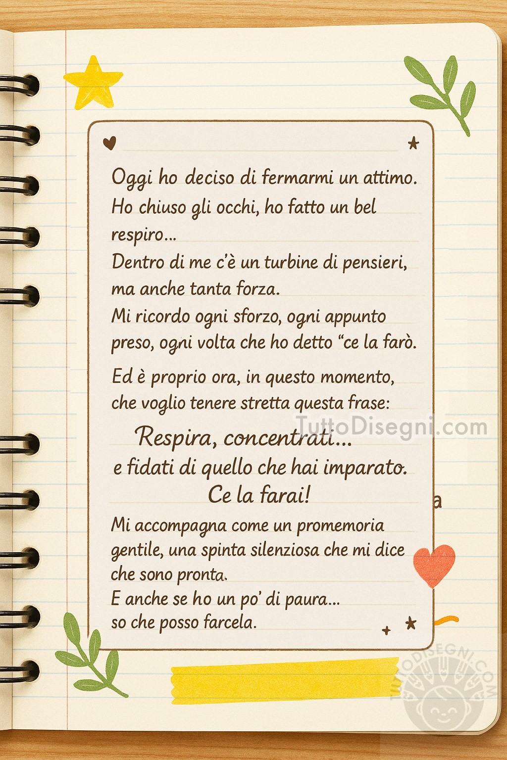 frase incoraggiamento esame