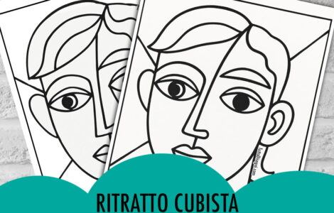 ritratto cubista da colorare