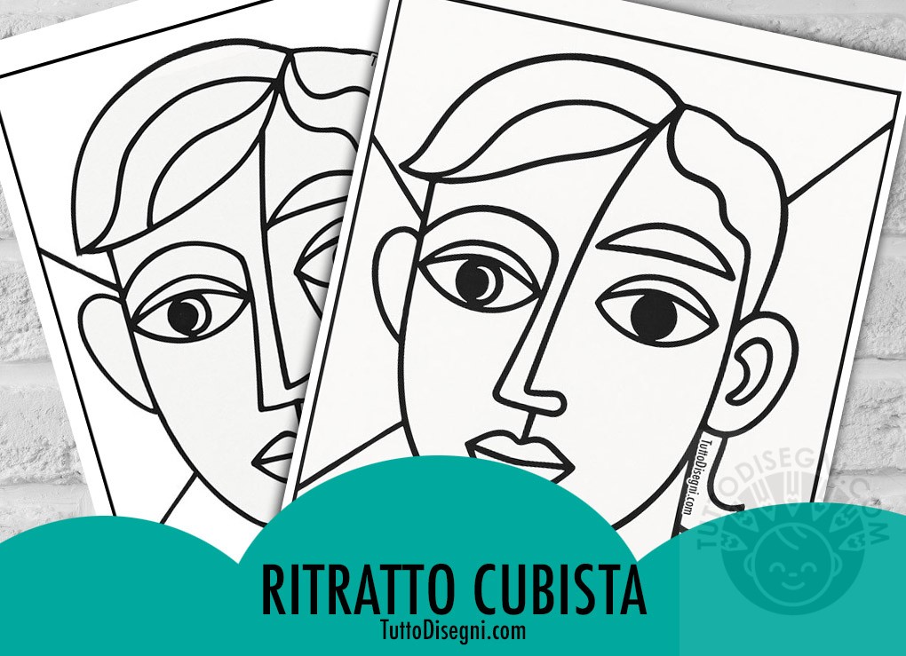 ritratto cubista da colorare
