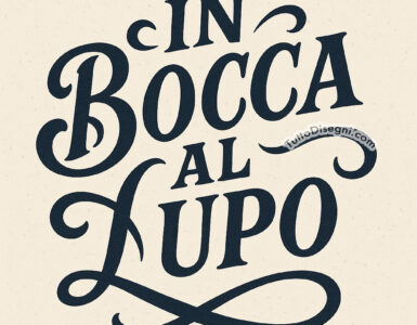 scritta in bocca al lupo