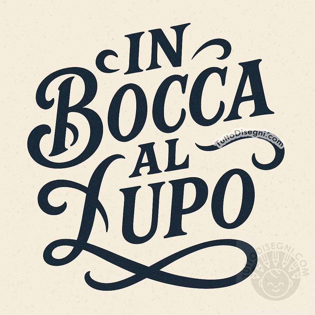 scritta in bocca al lupo