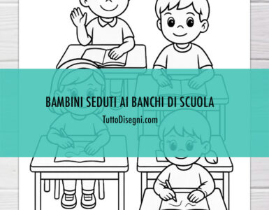 bambini seduti ai banchi di scuola