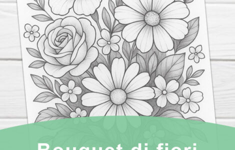 bouquet di fiori a matita