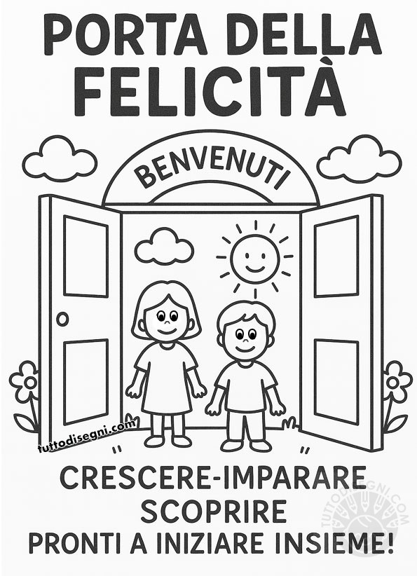cartellone scuola porta felicita