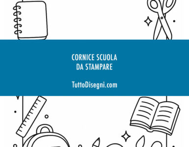cornice scuola da colorare