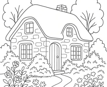 cottage da colorare