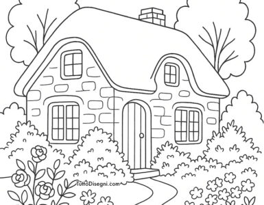 cottage da colorare