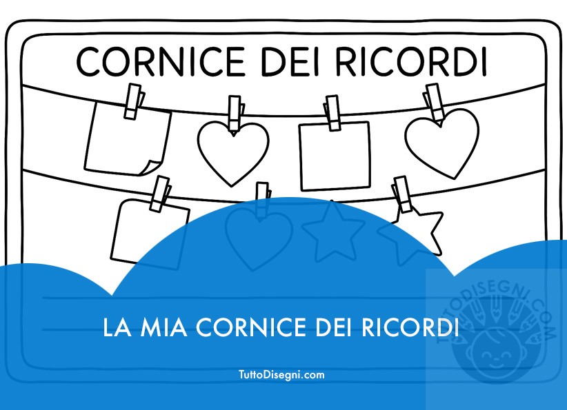 Scheda didattica cornice dei ricordi da stampare per bambini