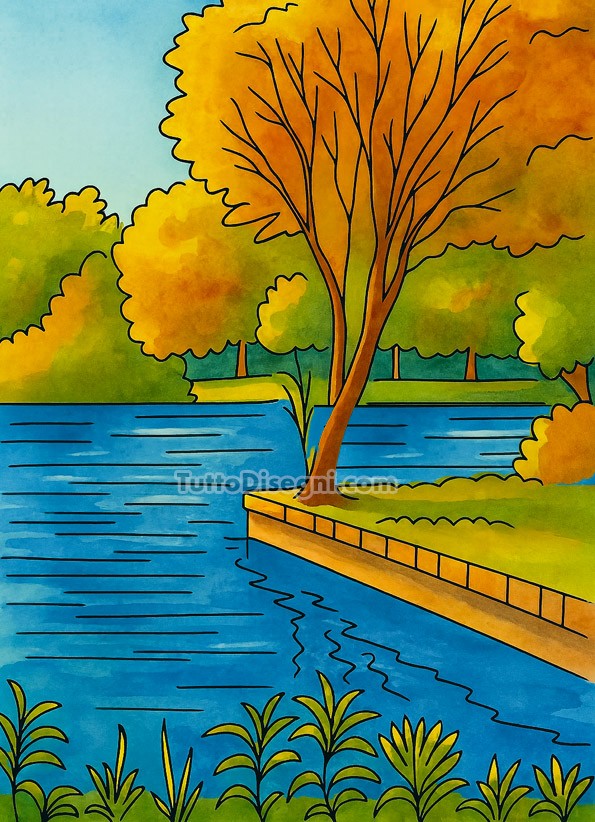 paesaggio autunno laghetto 1