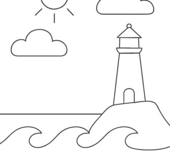 paesaggio marino con faro