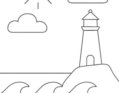 paesaggio marino con faro