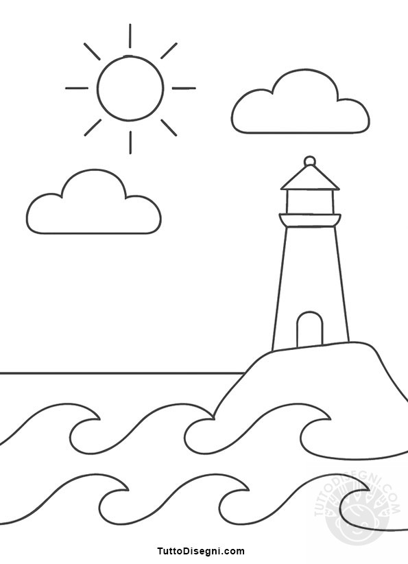 paesaggio marino con faro