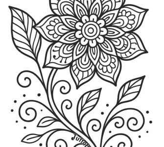 Fiore stile Zentangle