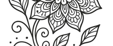 Fiore stile Zentangle