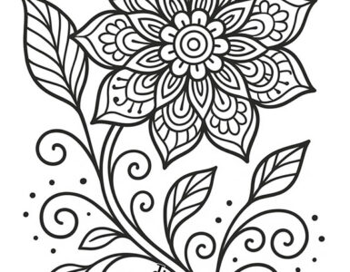 Fiore stile Zentangle