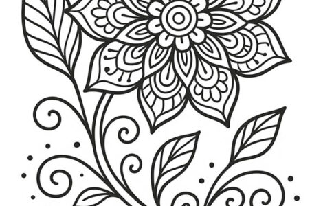 Fiore stile Zentangle