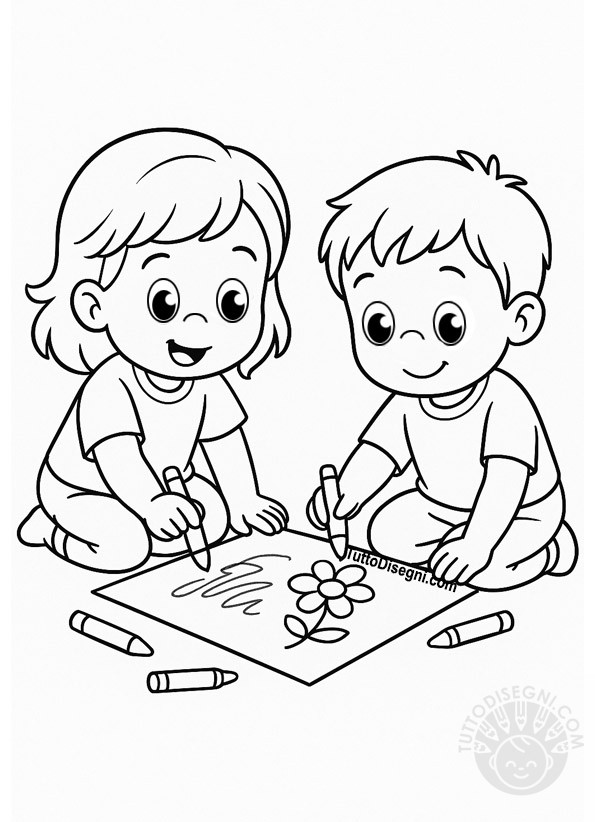 bambini che disegnano