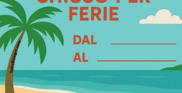 chiuso ferie estive cartello