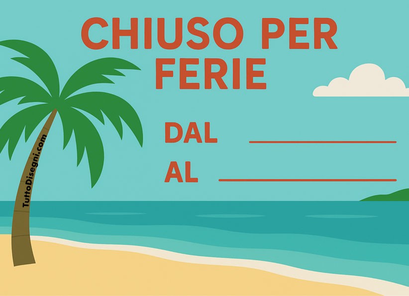 Modello chiusura estiva da stampare 5 Modello chiusura estiva da stampare