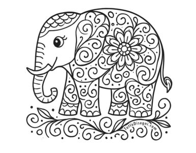 elefante zentangle