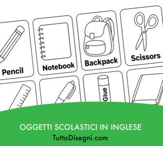 oggetti scolastici inglese