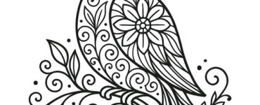 pappagallo tropicale zentangle