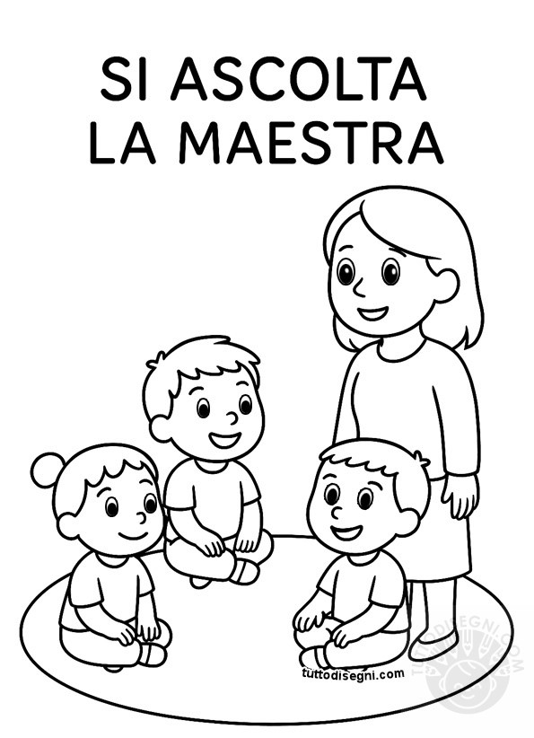 Si ascolta la maestra disegno per cartellone regole della classe.