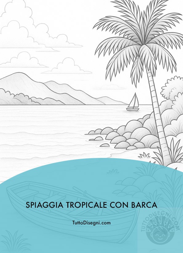 spiaggia tropicale con barca
