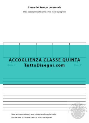 Accoglienza classe quinta - scheda Linea del tempo