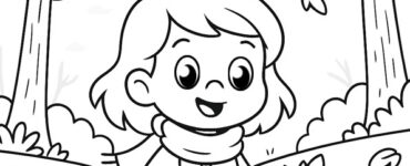 bambina nel bosco autunnale