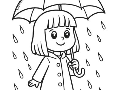bambina ombrello