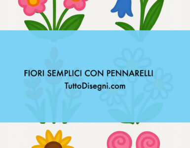 fiori con pennarelli