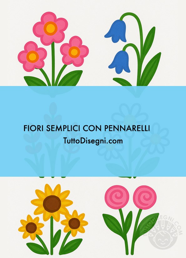 fiori con pennarelli