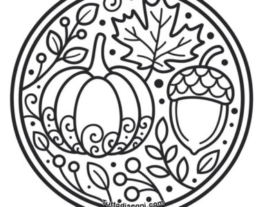 mandala autunnale zucca foglie