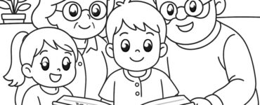 nonni leggono libro bambini