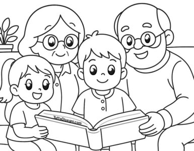 nonni leggono libro bambini