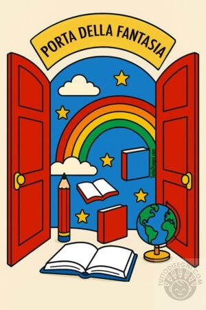 porta della fantasia cartellone