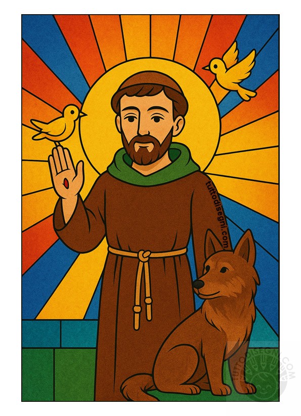 San Francesco Immagini a colori da stampare
