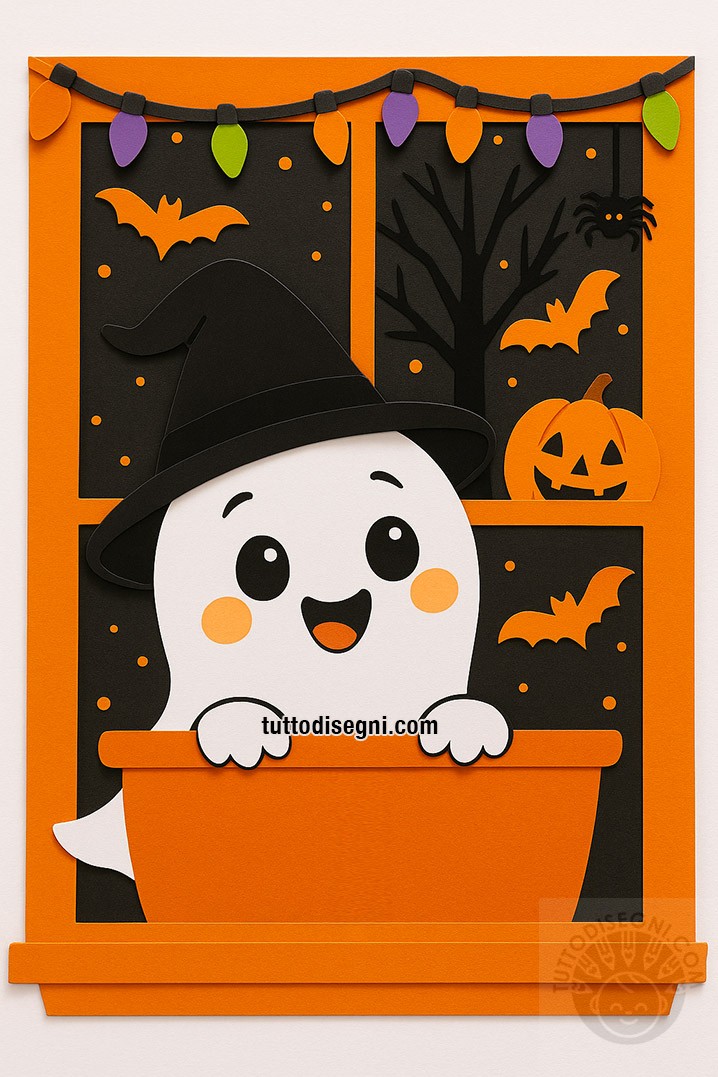 fantasma halloween alla finestra