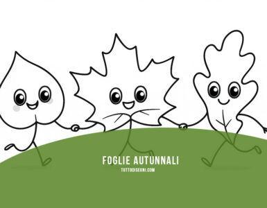 foglie autunnali cartoon