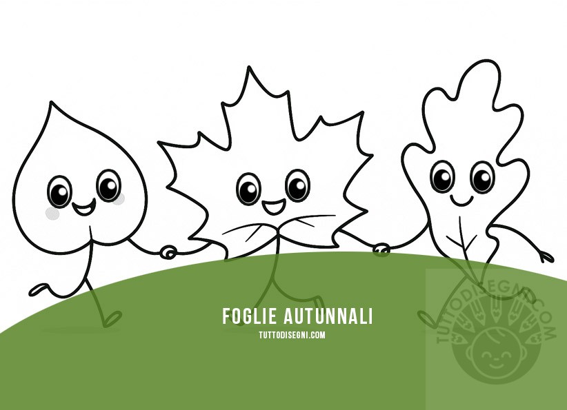 foglie autunnali cartoon