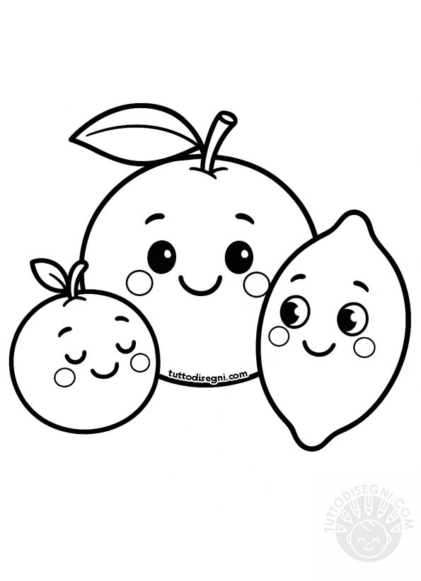 Agrumi da colorare 3 gli agrumi