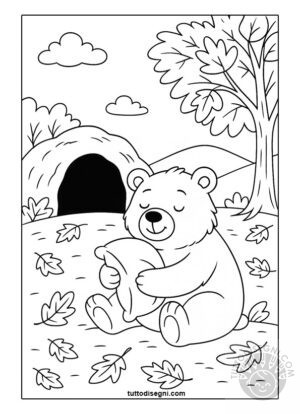 Orso che si prepara al letargo