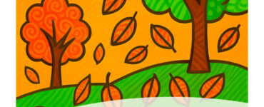 paesaggio autunno con linee