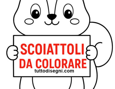 scoiattoli da colorare