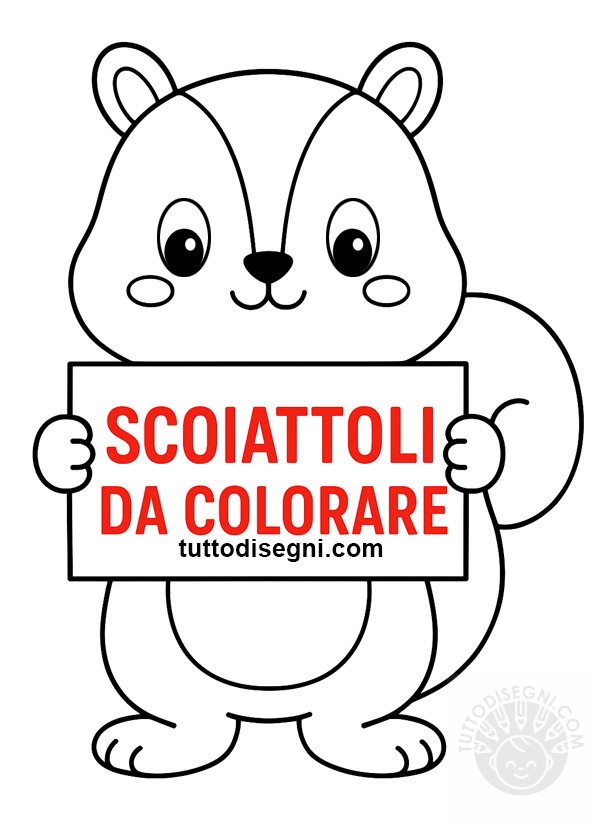 scoiattoli da colorare